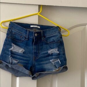PacSun Blue Jean Shorts Distressed Cut-Off Style. Size 24
